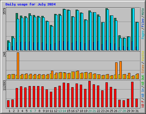 Daily usage for July 2024