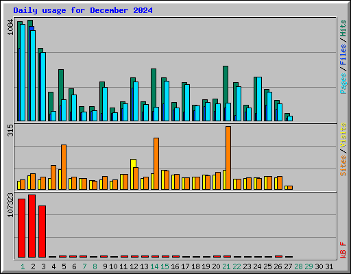 Daily usage for December 2024