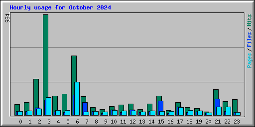 Hourly usage for October 2024